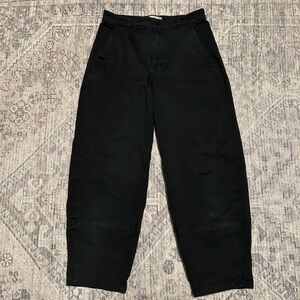 Everlane Barrel Leg Black Pants, Tall